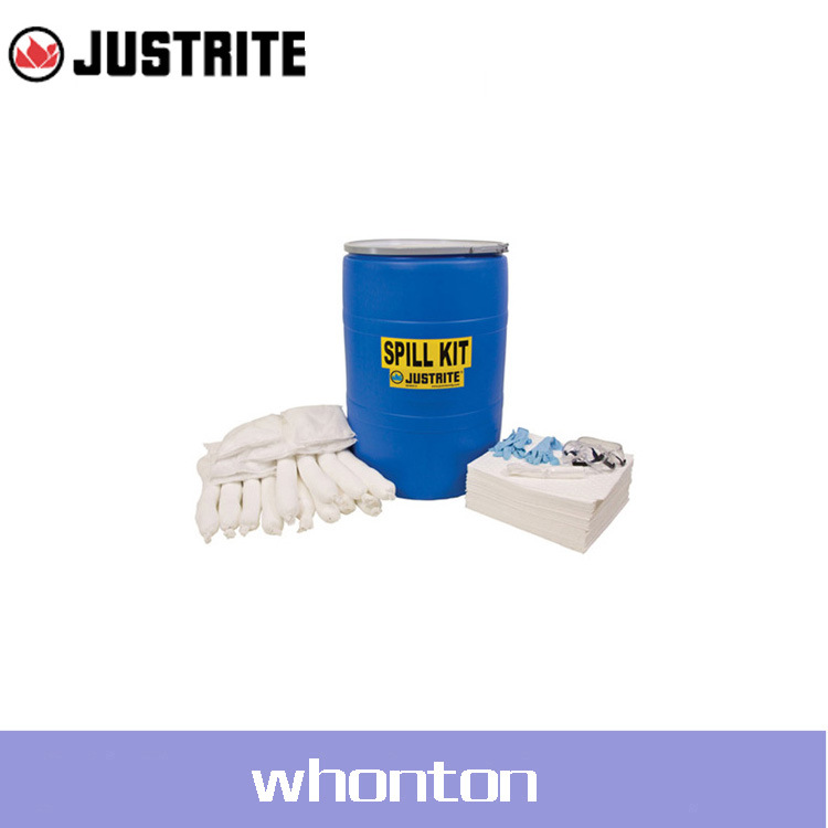 溢漏应急套装200L应急套装 Justrite 55加仑吸油型套装83644