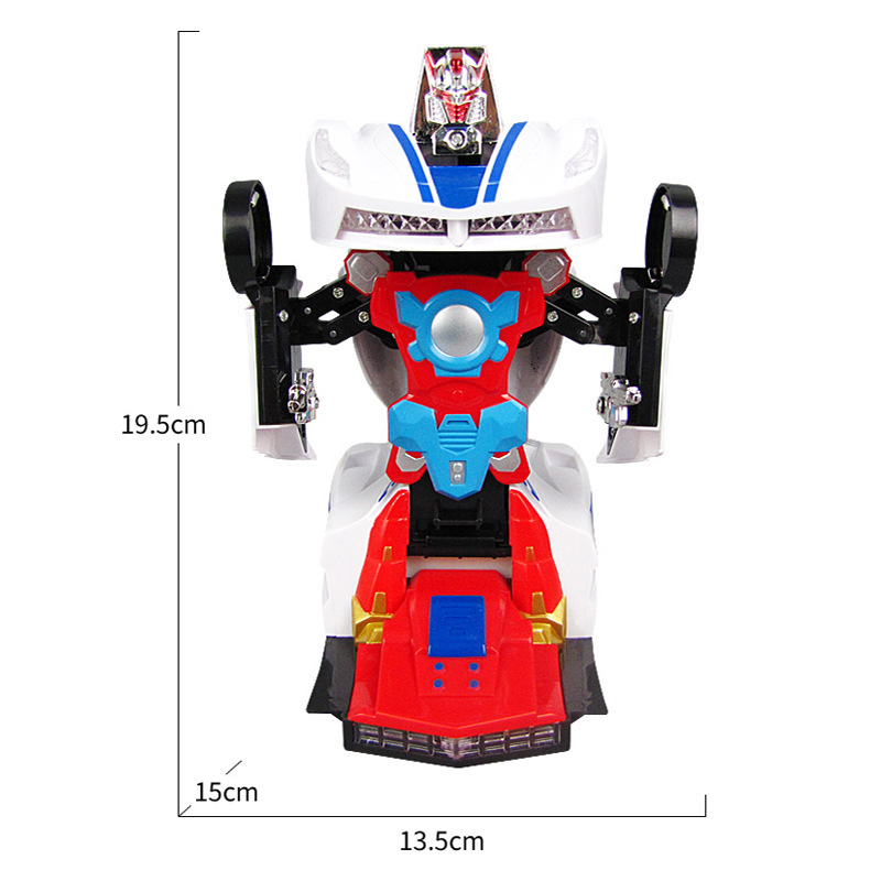 Nuevo eléctrico luz música deformación coche automático transformación Modo de carreras modelo de coche tienda de juguetes regalo al por mayor