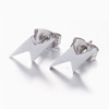 Universal earrings stainless steel, simple and elegant design, wholesale