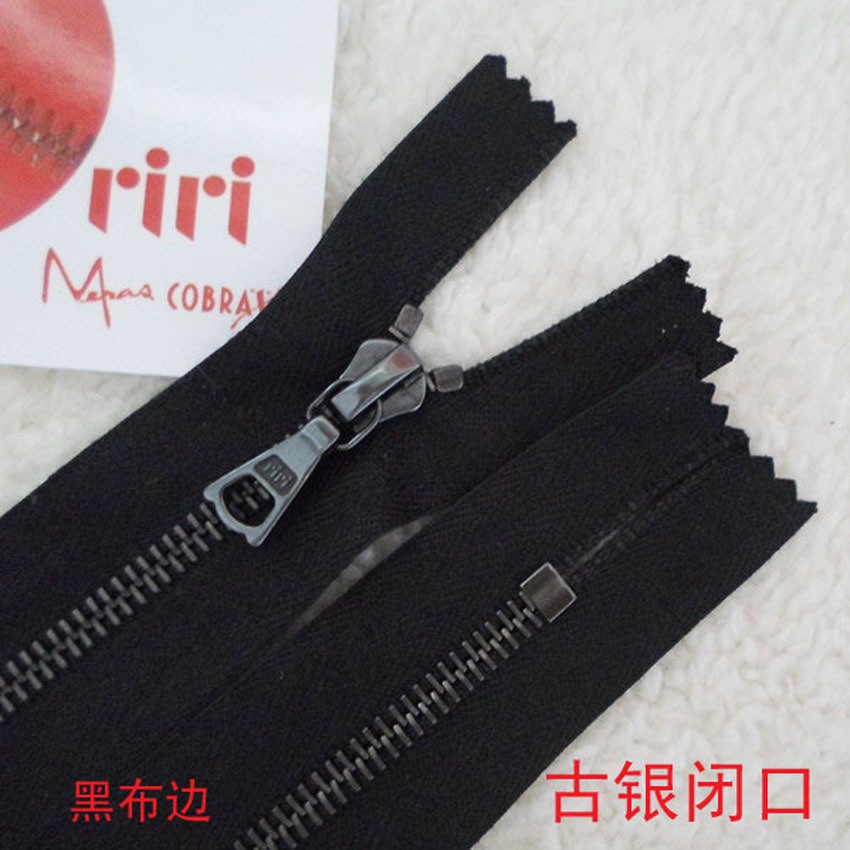 瑞士原产Riri拉链6#古银铜闭口拉链  欧洲款拉链 M4金属手工拉链