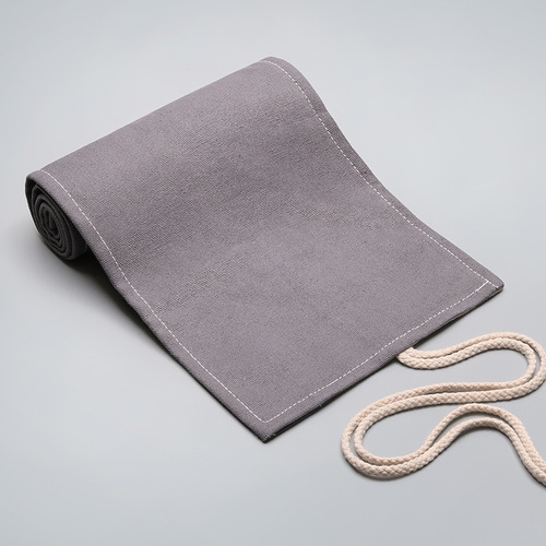 Handmade gray canvas art pen curtain 12 24 36 48 72 holes large capacity pencil bag color lead sketch stationery bag