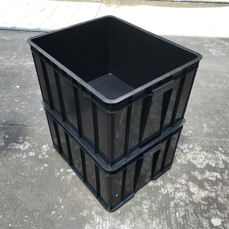 多尺寸防静电塑料周转箱 黑色胶箱五金电子零配件包装箱 塑料胶框