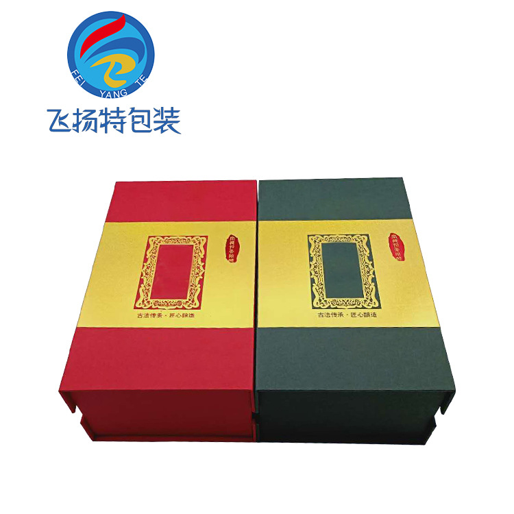 厂家批发新款翻盖酒盒礼品盒葡萄酒包装盒定制酒水礼盒印刷logo