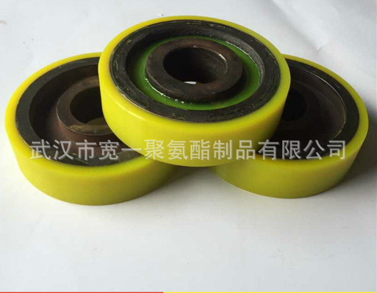 供应湖北武汉聚氨酯包胶滚轮 pu轮 脚轮