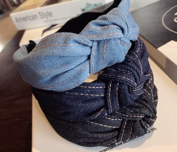 Hair accessory, denim cloth, headband, South Korea, Korean style, new collection