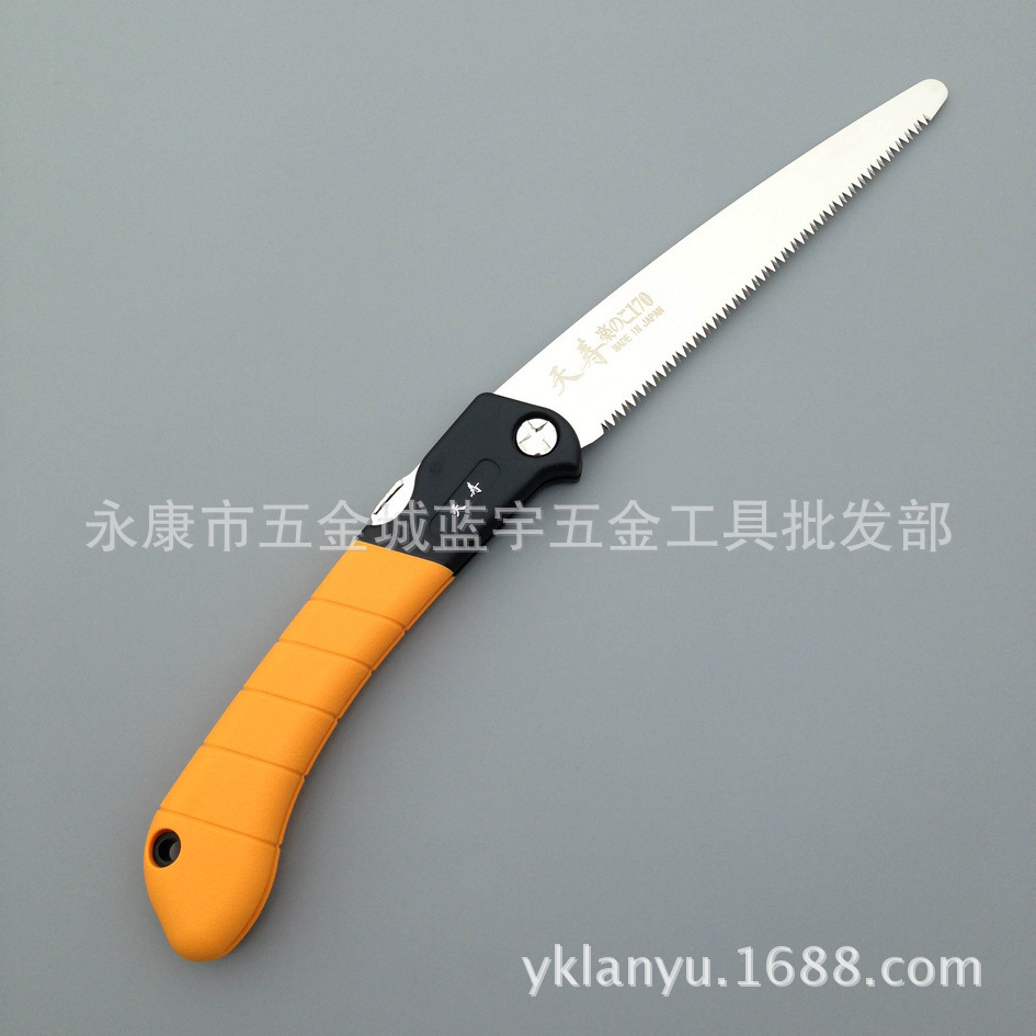 日本天寿170塑柄折叠乐锯 果树锯子剪定锯子园林锯子园艺手锯