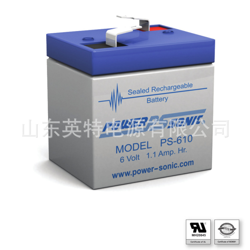 销售Power-Sonic PS-610 密封铅酸蓄电池 6V 1.1AH免维护蓄电池