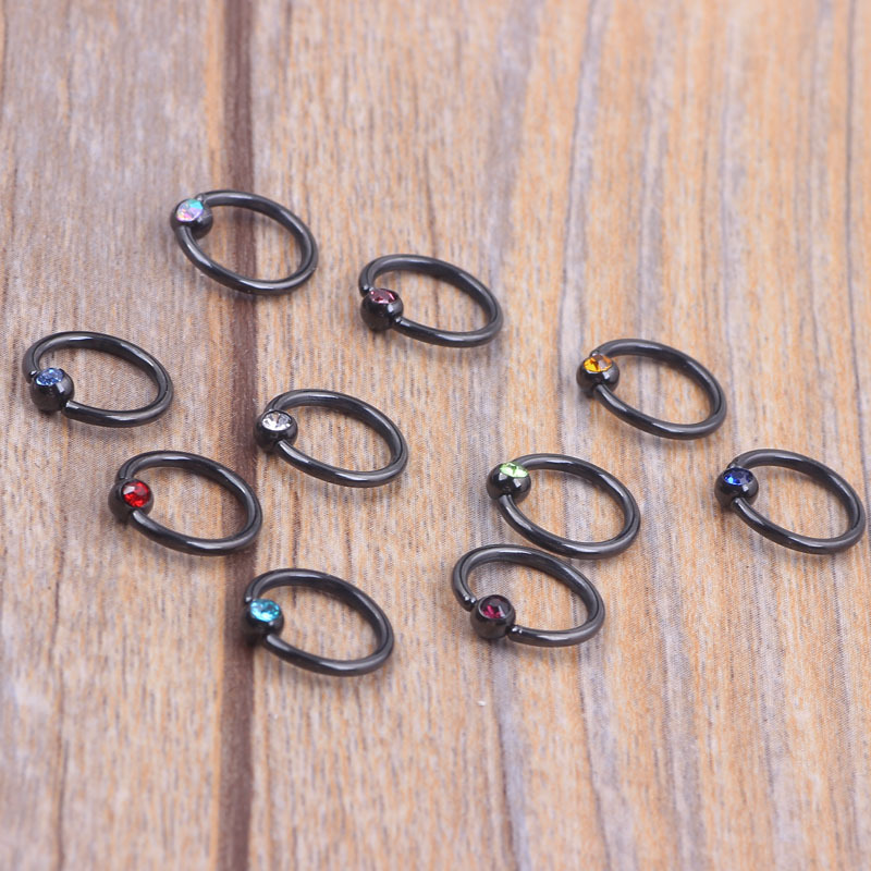 10 Pcs Mixed Color Horseshoe Septum Nose Ring Nose Stud Piercing Jewelry Earrings Set - Stainless Steel detail image 10