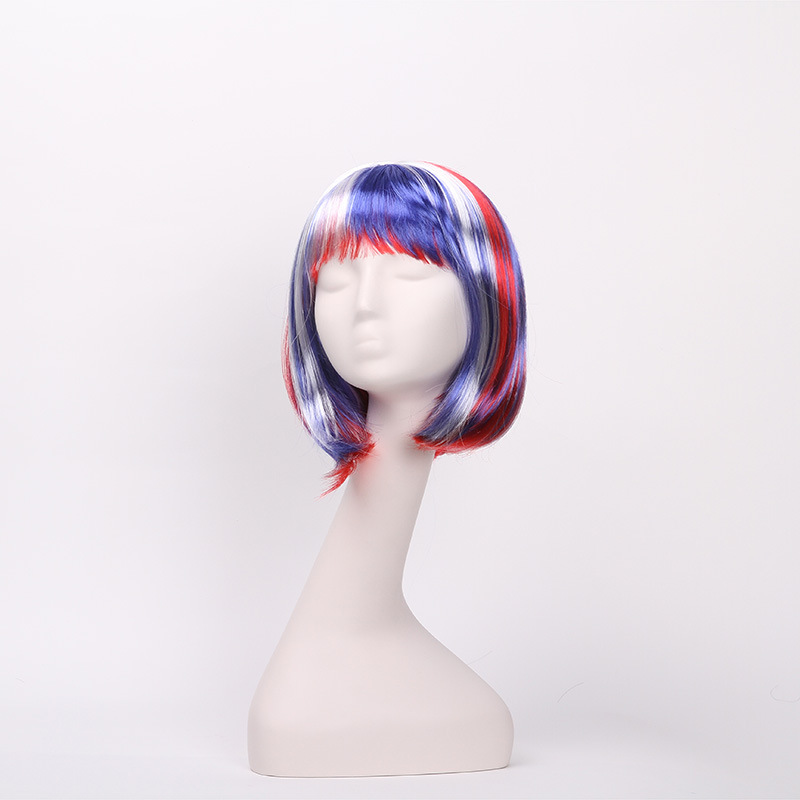 Newlook IMG-1282 nueva peluca de vacaciones de Bobo mixta multicolor