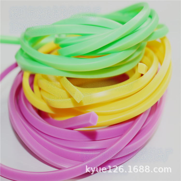 共产供应彩色硅胶实心条方形挤出密封条汽车门窗封边缝胶条硅橡胶