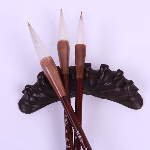 Wholesale student langhao and white cloud brushes, large, middle and European regular script pens, beginner pens, inks, paper and inkstones, calligraphy supplies for sale