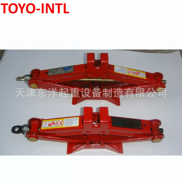 出口外贸剪式千斤顶 0.8t/2T汽车手摇车载螺纹立式千斤顶车载剪顶