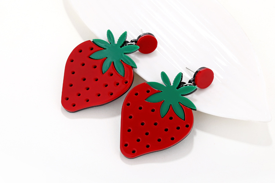 Nihaojewelry Schmuck Grohandel einfache Frucht Wassermelone Erdbeere Zitrone Kirsche Ohrringepicture52