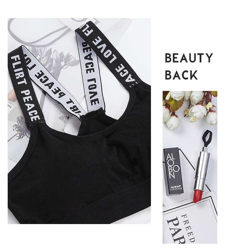 Classic English letter thickened, oversized, chess-hugging, chess-spreading, running, yoga, shockproof, comfortable, sweat-absorbing short sports underwear detail image 9