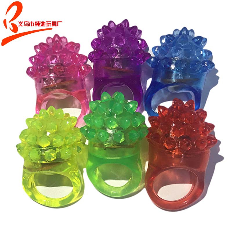 Strawberry Glowing Fluorescent Ring Flash Strawberry Silicone Soft Rubber Ring Exported To Europe And America LED Strawberry Ring Light