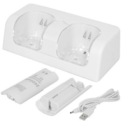 Venta directa de fábrica Wii luz azul de doble carga WII cargador de asiento de carga WII cargador de doble asiento WII cargador de sofá pequeño