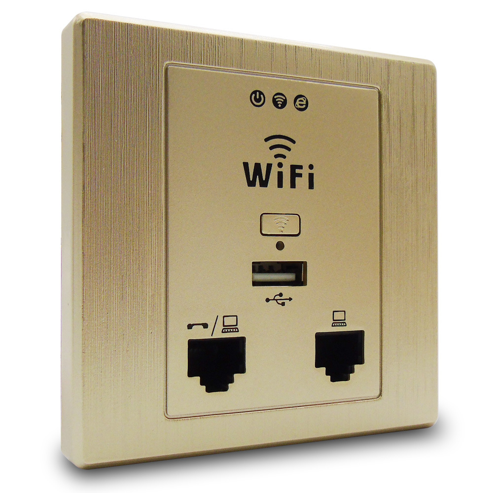 欧腾达WPL6058-300M拉丝金银白黑嵌入式面板AP路由器酒店宾馆wifi