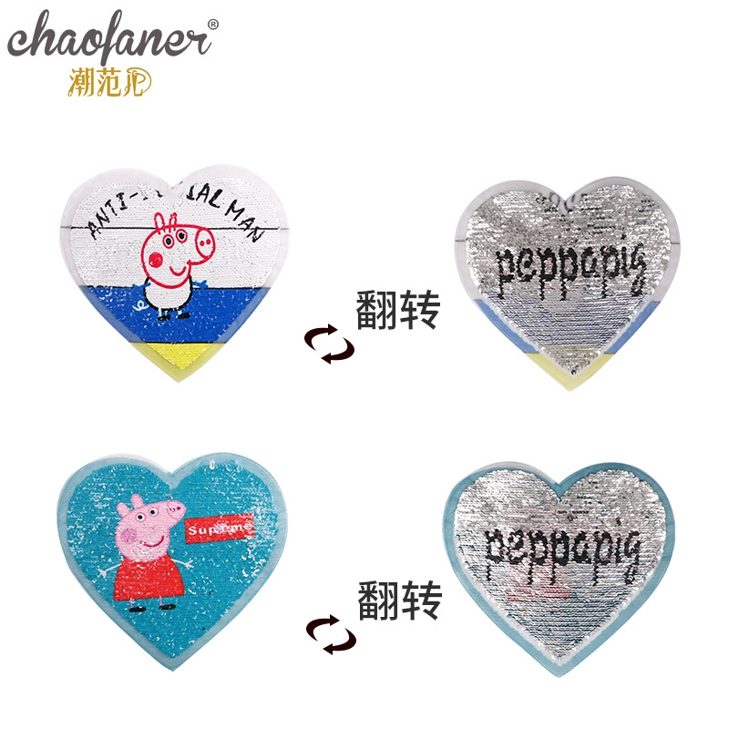 Персонажная Cartoon Pig превращение pattern декоративные жемчужины бисер вышивка с обеих сторон и наклейки в стиках оптом
