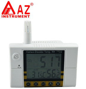 台湾衡欣AZ7722壁挂式二氧化碳监测仪CO2带继电器温湿度检测