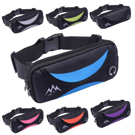 Factory direct running multifunctional earphone hole mobile phone accessories bag sports waist bag arm bag waterproof stolen invisible waist bag