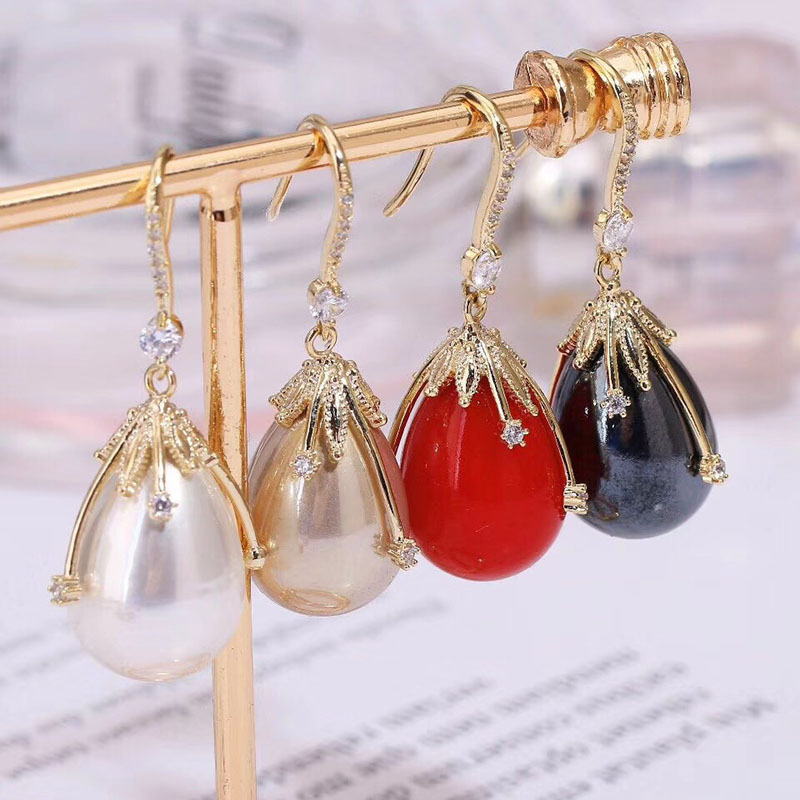 Fashion Long Drop Earrings Wholesale Sweet Earrings Micro-set Zircon Earrings display picture 6