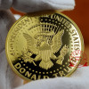 Three dimensional commemorative medal handmade, suitable for import, USA, 24 carat white gold