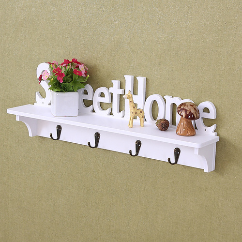 Sweet Home wall shelf, European-style wall divider, coat rack, key holder, living room and bedroom decoration rack