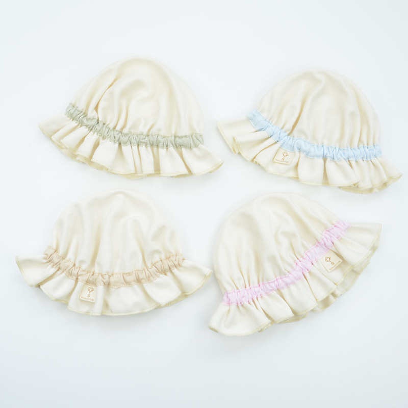 夏季新款寶寶太陽帽純棉防曬帽子嬰兒遮陽帽彩棉新生兒帽母嬰批發