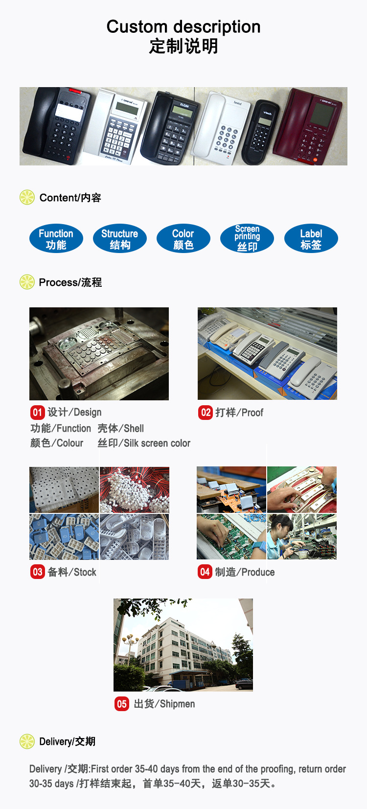 定制说明