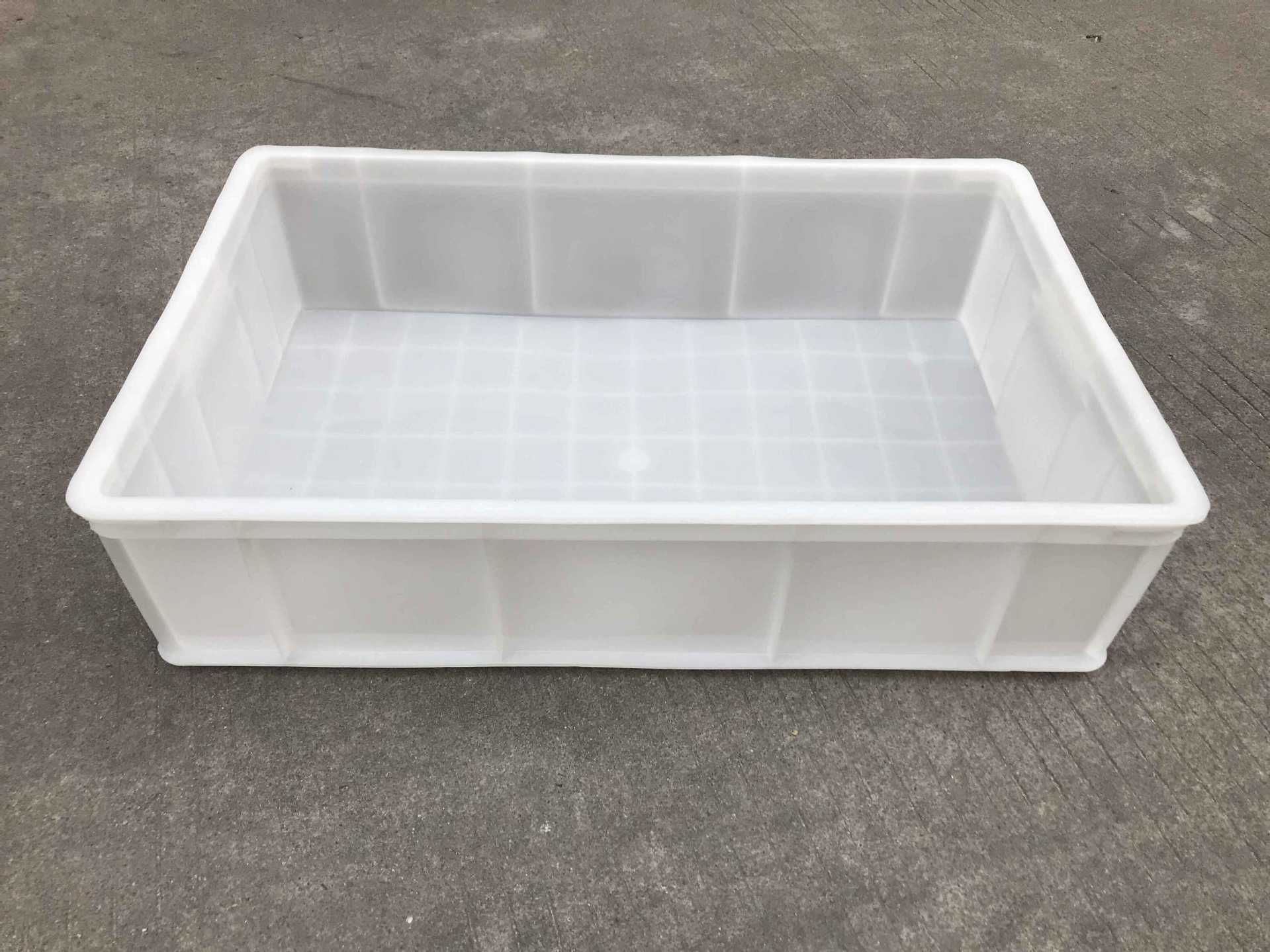 厂家直销上海白色面包箱 665*415*152食品级冷冻盘 加厚全新料箱