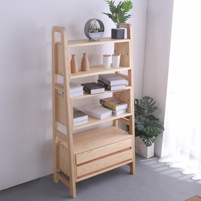 direct deal Northern Europe All solid wood bookshelf Modern minimalist Ash bookshelf Shelf Bookcase Display rack
