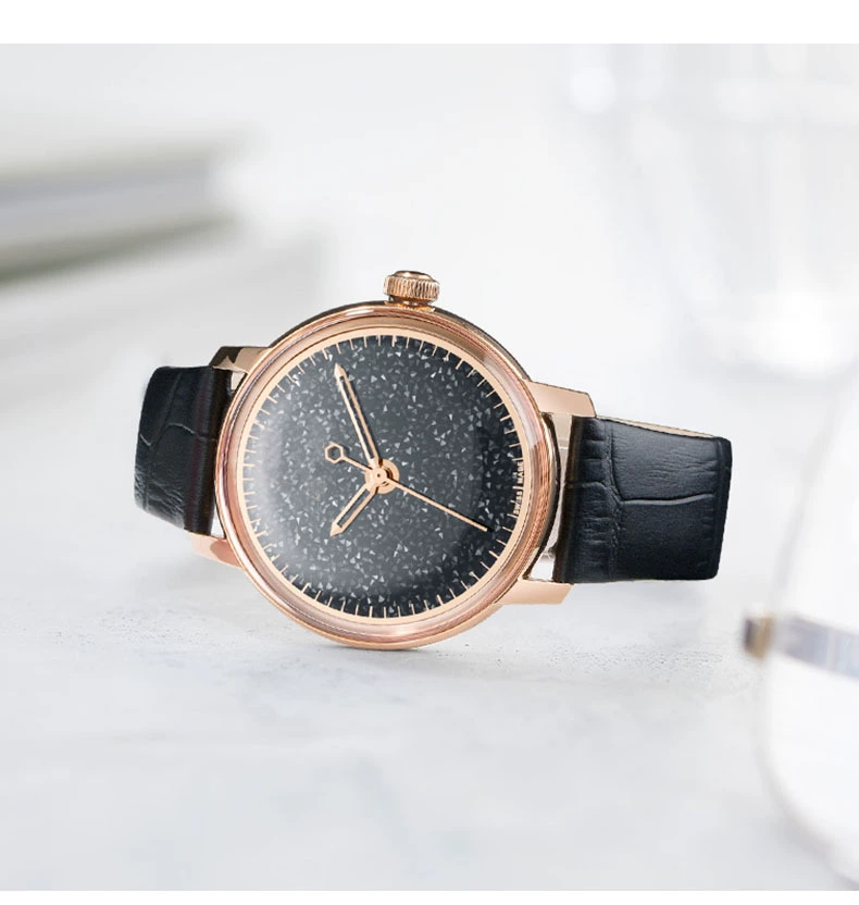 [Текущая модель + одна бесплатная OEM] Модные женские кварцевые часы с блестящей пудровой отделкой, водостойкие