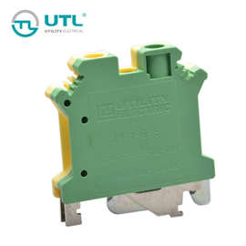 尤提乐JUT1-6PE零线端子排黄绿色6平方接地端子铜电线快速连接器