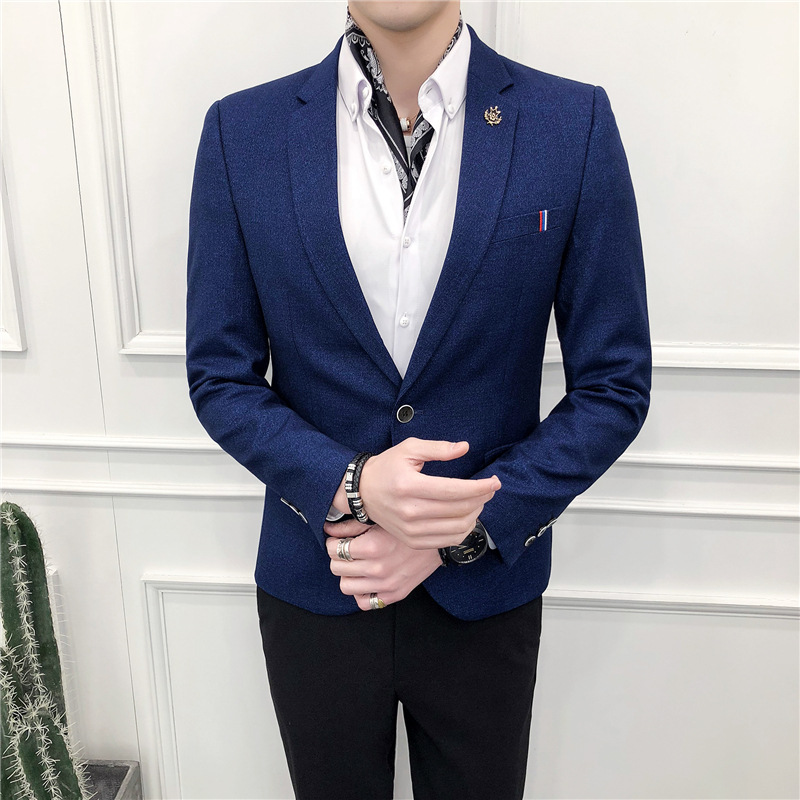春季男士韓版休閑小西裝2018新款修身潮流小西服純色單西外套男裝