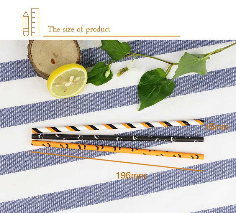 万圣节系列派对装饰纸吸管