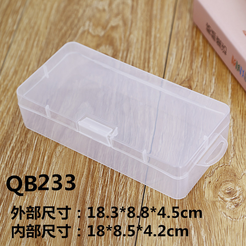 Rectangular clasp PP Empty Box Transparent plastic Packing boxes Jewelry spare parts Debris Arrangement Storage box