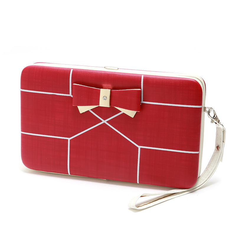 Korean Stripe Printing Bow Wallet display picture 10