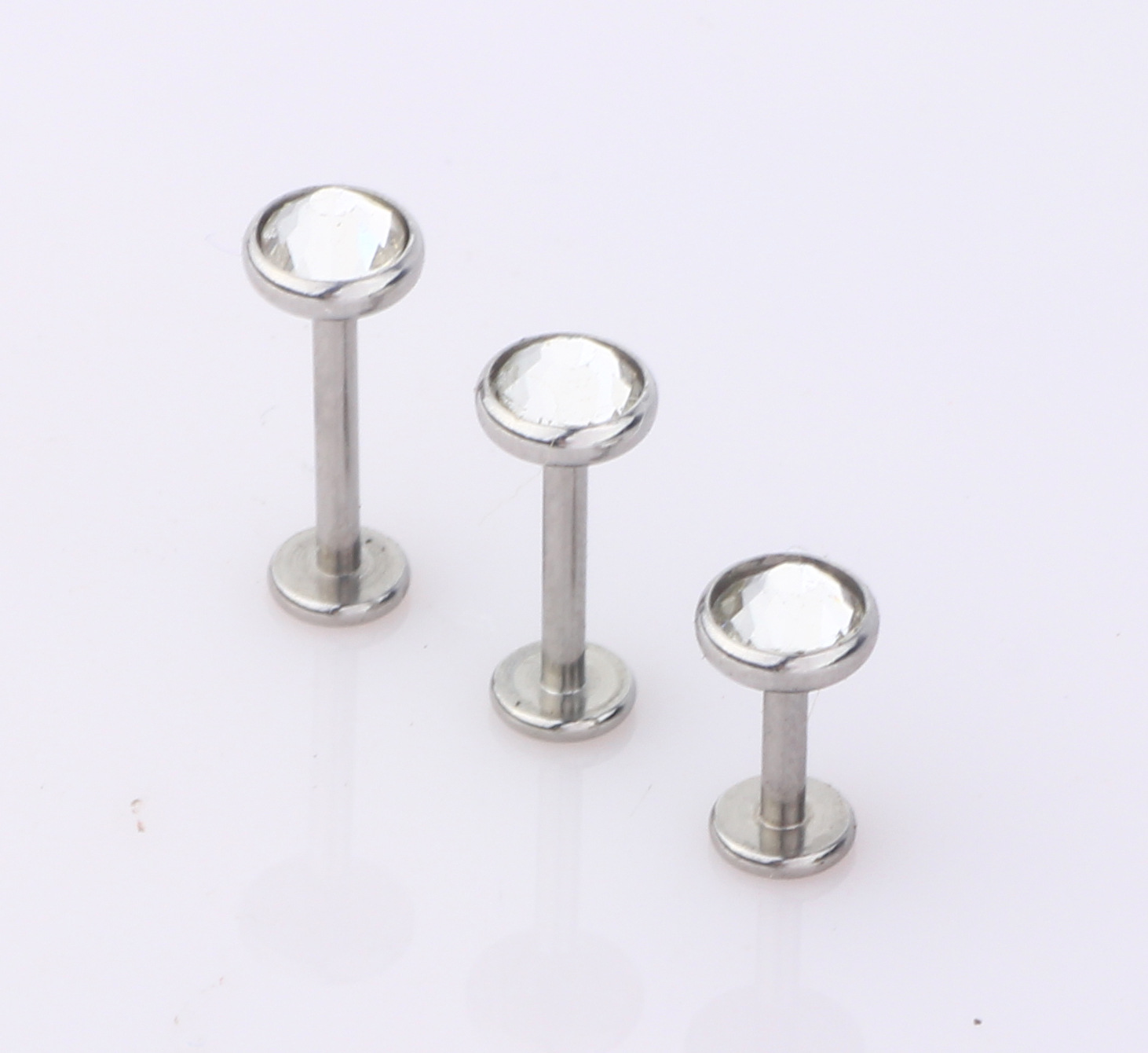 Pointed titanium steel lip stud product view