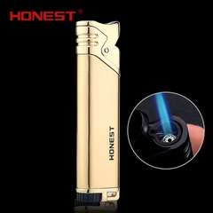 百誠個性直衝充氣藍色火焰打火機 創意禮品戶外迷你便攜煙具