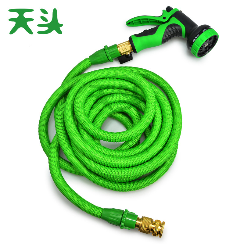 厂家直销天然乳胶软管花园水管3倍伸高压缩洗车水枪高压魔术水管