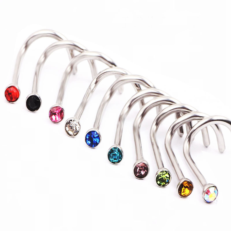 Pointed titanium steel lip stud product view