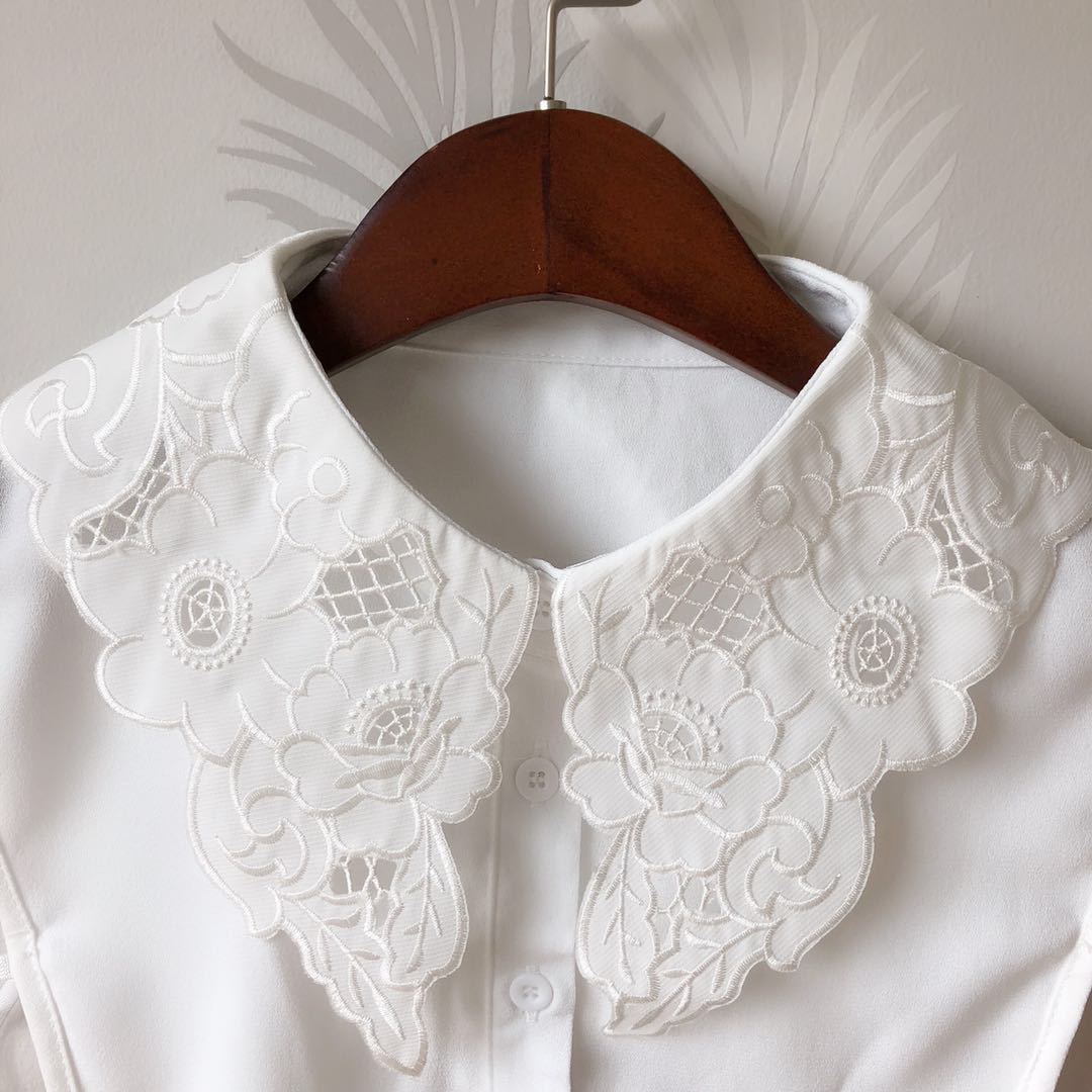 时尚假领子新品上市韩版假领子电脑绣花雪纺假领子厂家供应假领子