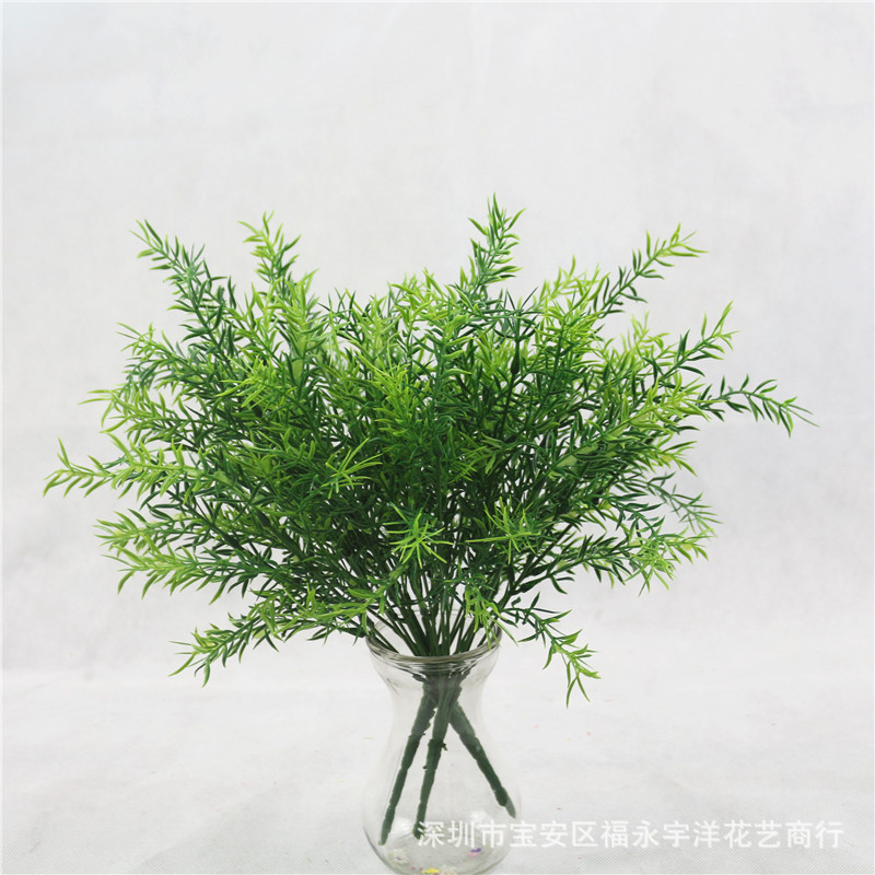7叉金鱼草绿草 植物墙配材仿真绿色植物 水草塑料草