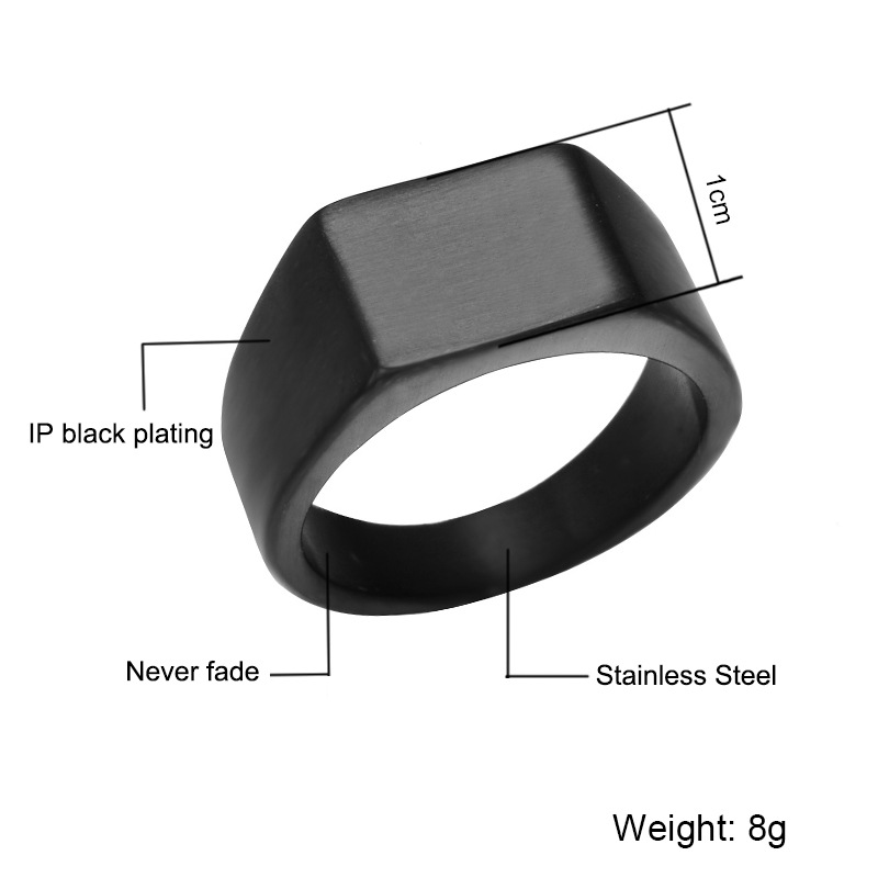 Bague En Acier Inoxydable Lisse Ronde De Couleur Unie Simple En Gros Nihaojewelry display picture 5