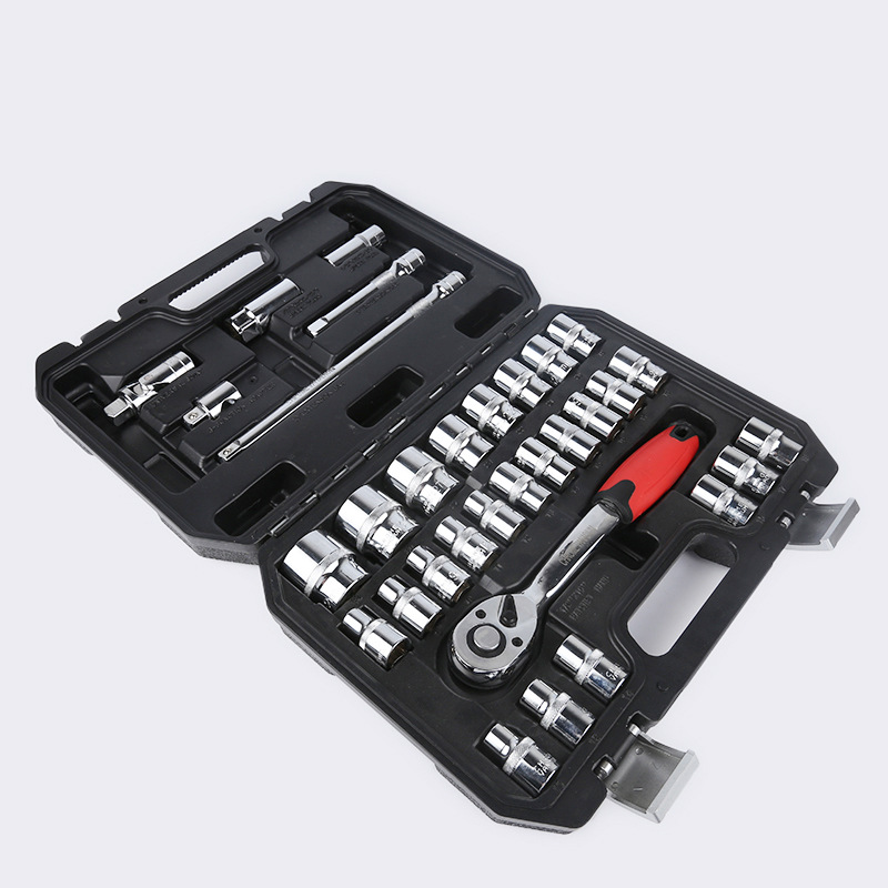 精品32件套套筒组套 高强度镜面滚花扳手  汽修工具套筒套装