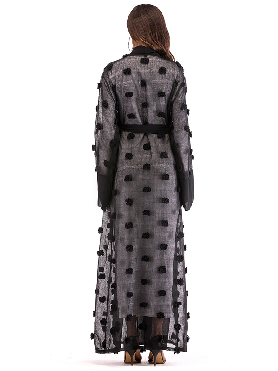 Title 24, Kadınlar için 3D Çiçek Örgü Gevşek Dantel Uzun ...