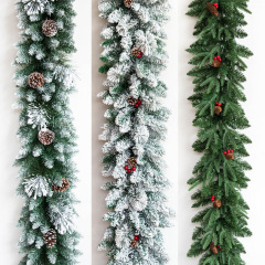 2.7メートルクリスマス豪華暗号化吹雪植毛白藤条クリスマス装飾ホテルデパート階段門掛