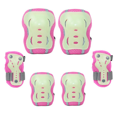 厂家定制小孩平衡车护具滑冰滑步车骑行夜光护具 儿童护具套装