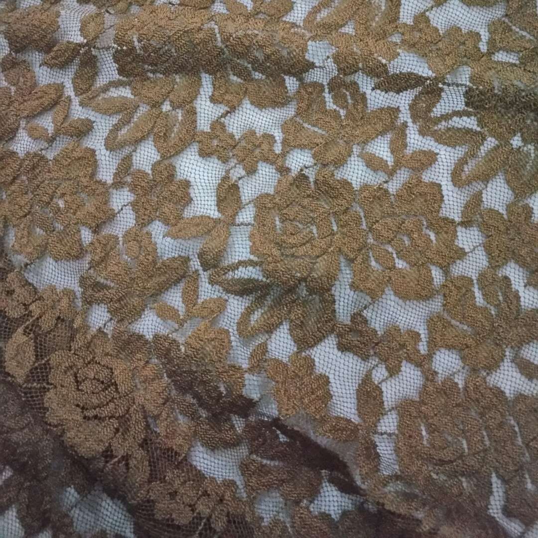 热销款面料批发 牡丹花蕾丝 时尚婚纱连衣裙休闲服面料 黑白现货