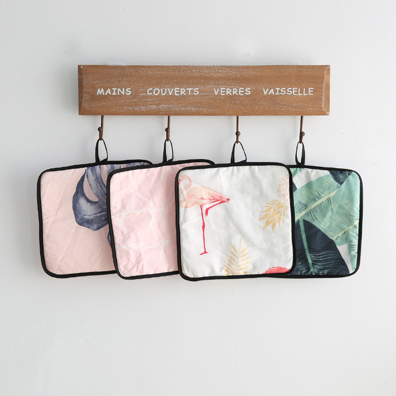 heat insulation Mat Nordic Green plant originality With cotton thickening Anti-hot pad Fabric art Manufactor Direct selling Amazon Source of goods